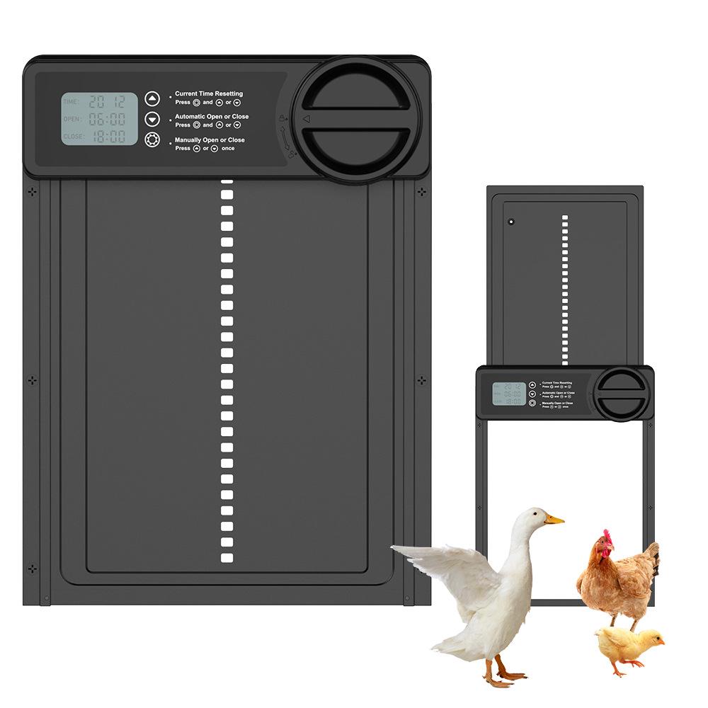 Solar-Powered Automatic Chicken Door: Waterproof Aluminum with Timer & Light Sensor for Coops & Pets