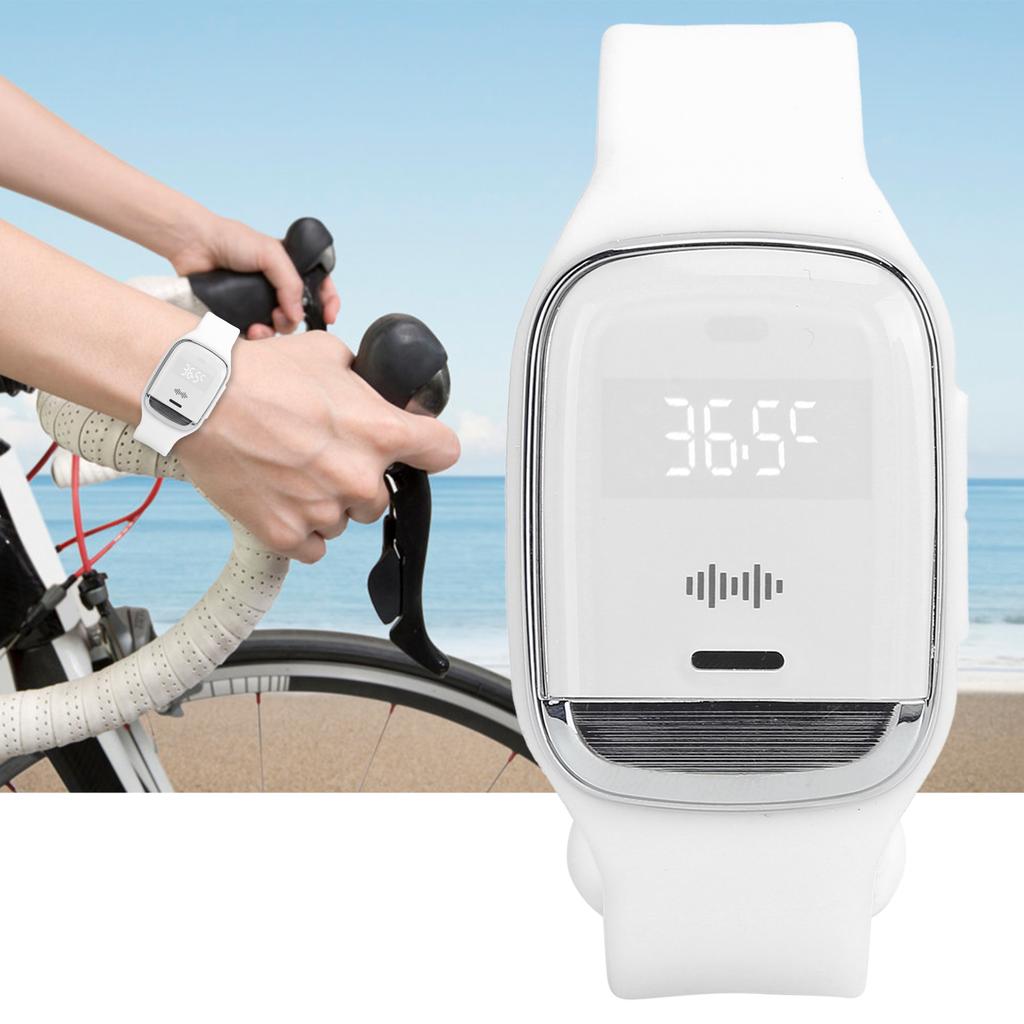 Outdoor Ultrasonic Mosquitoes Repeller Bracelet Portable Electronic Repellent WatchWhite