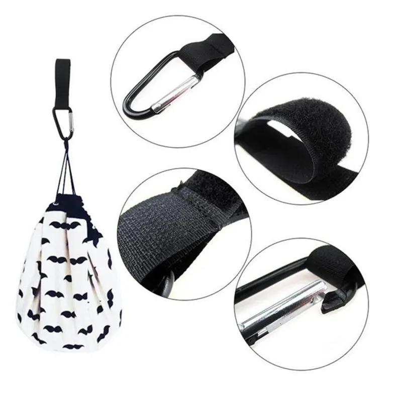 2PCs baby stroller hook clip aluminum alloy carabiner cart organizer diaper bag shopping pram hook hanger stroller accessories