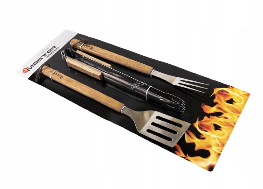 Stainless Steel Grilling Tool Set, 3 Pieces