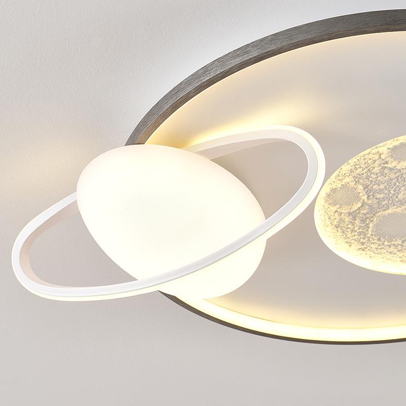Modern Minimalist Nordic Ceiling Light - Full Spectrum Moon & Starry Sky Design for Master and Children's Bedrooms