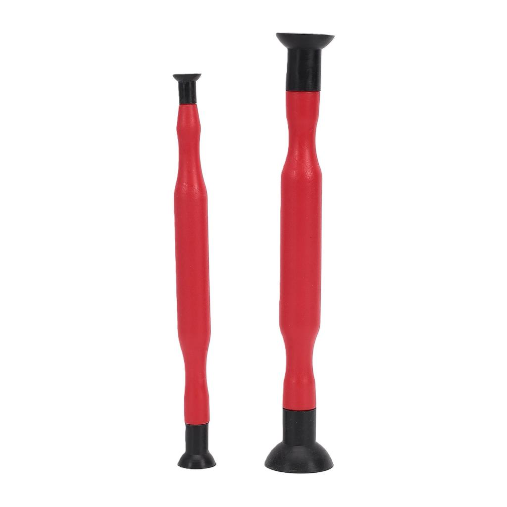 2pcs Double Ended Manual Valve Lapping Tool Plastic Red Ergonomic Handle for Engine Maintenance