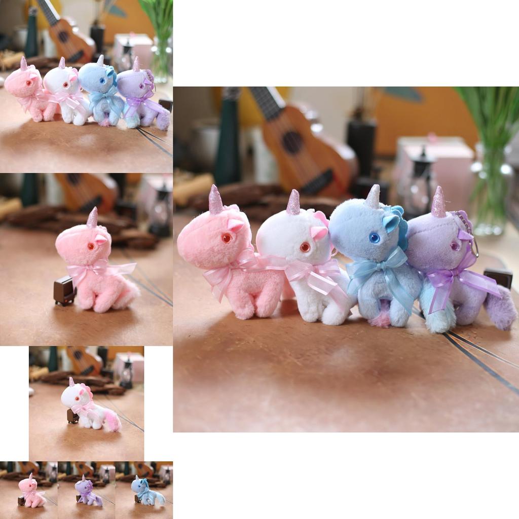 Adorable Unicorn Plush Keychain Cute Mini Pony Bag Charm Stuffed Animal Toy