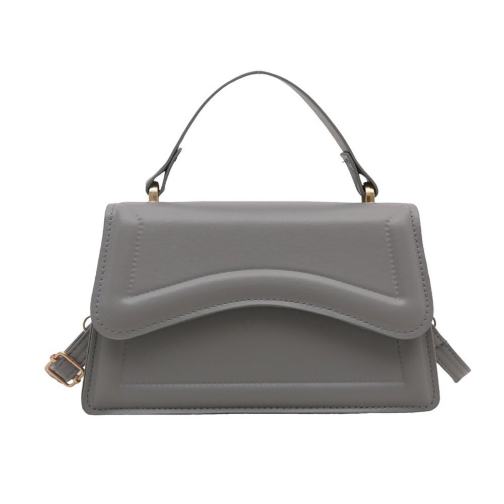 Small Size PU Leather Handbag Solid Color Crossbody Messenger Tote New Women's Shoulder Bag Work