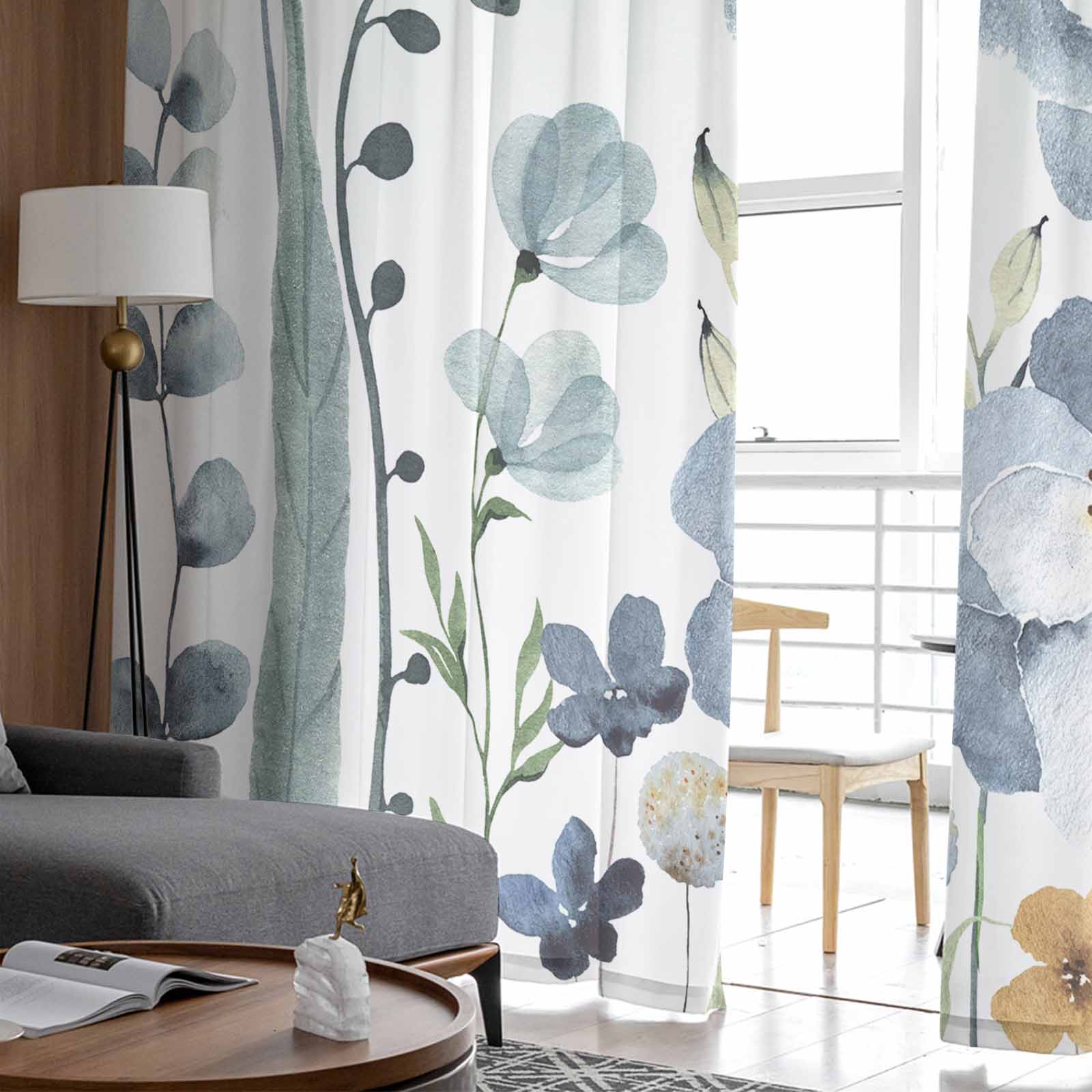 Летние цветы и растения тюлевые оконные шторы для спальни роскошный домашний декор шторы — фото 4