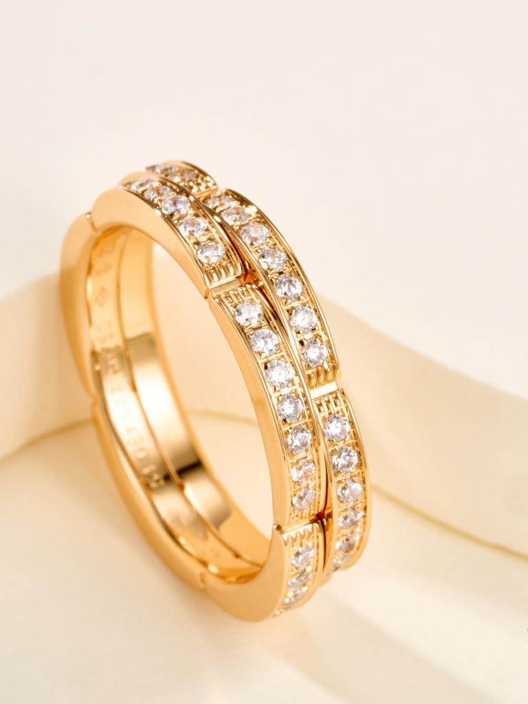 Wide Style Full Diamond Ring for Daily Wear Exquisite Craftsmanship for Men and Women Gifts for Men and Women Birthday Gift