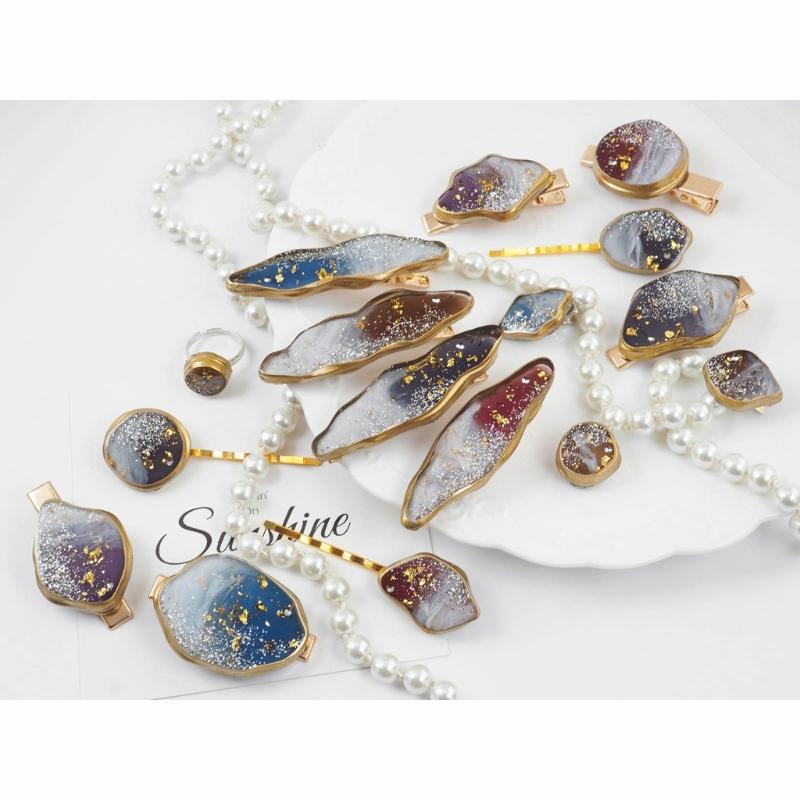 Barrettes Silicone Molds Geometric Hair Clip Epoxy Resin Mold For DIY Resin Hairpin Crafts Jewelry Making Accessorires