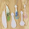Silicone Bookmark Mold DIY Bookmark Mould for Resin Casting Including Feather Musical Instrument Pipa Shape #470562