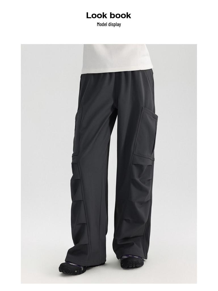 Gefütterte Mädchen- Cargohose - Herbst/Winter, Gerades Bein, Warm, Große Taschen