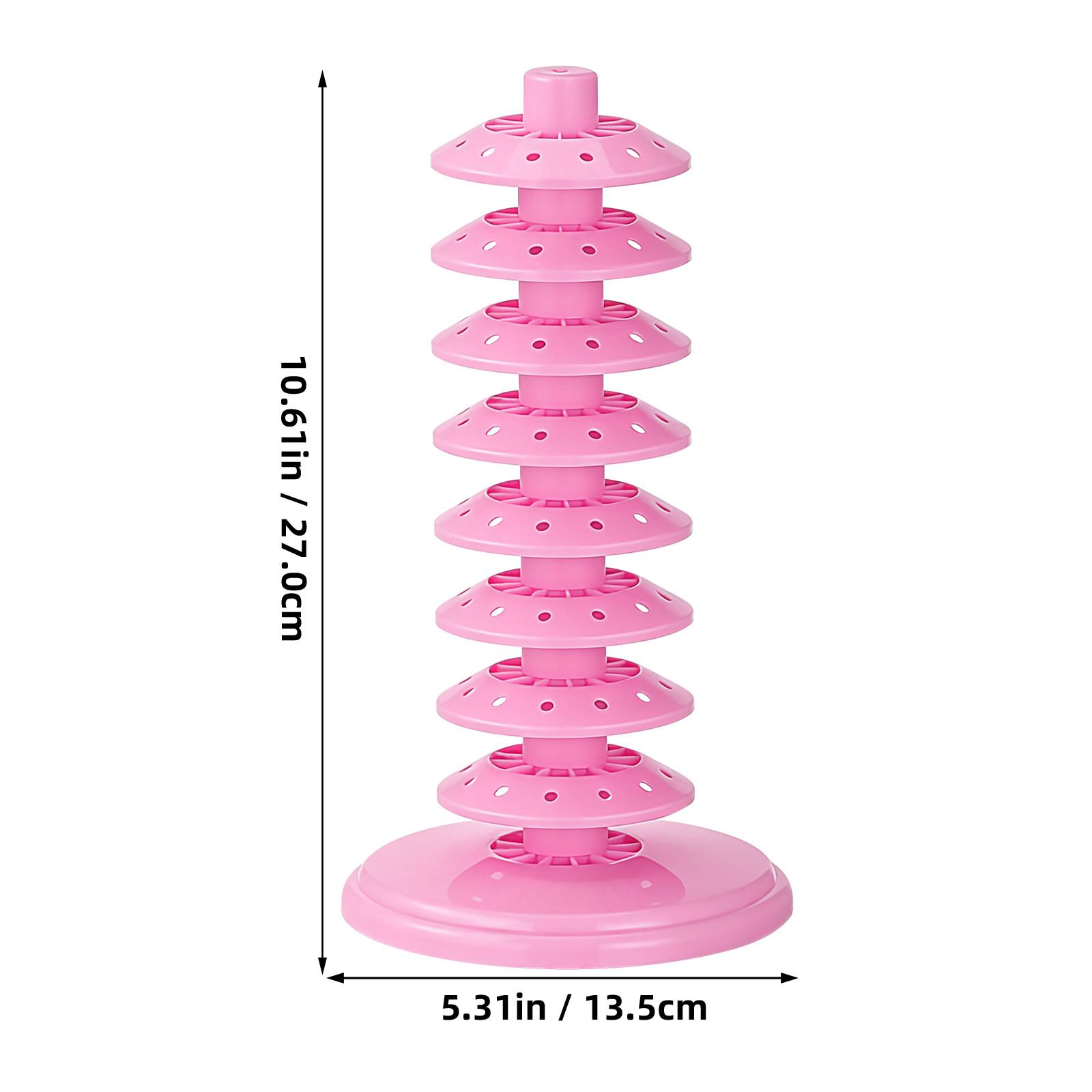Multi-Layer Tabletop Lollipop Holder Plastic Sturdy Wearable Cake Pops Stand Store Candy Display Lollipop Holder розовый