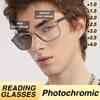 1pcs Sports Style Color-Changing Reading Glasses Set Classic Frame Design with Enhanced Pochromic Lenses