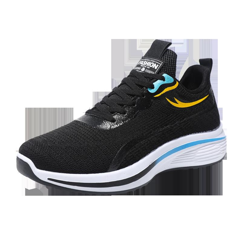 

Мужская обувь 2025 осень новая тонкая дышащая легкая обувь на мягкой подошве мужская модная универсальная спортивная обувь для бега 39 чёрный