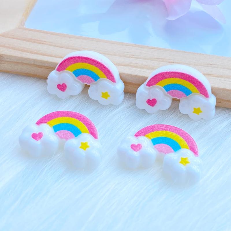 

20Pcs New Cute Cartoon Mini Rainbow Flat Back Resin Cabochons Scrapbooking DIY Jewelry Craft Decoration Accessorie Q48