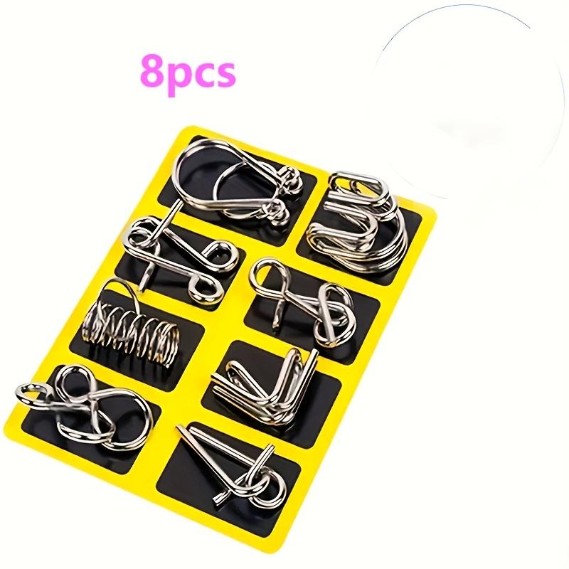 

Разблокируйте замок Лубань, игрушку для взрослых, набор из 8 золотых разборочных колец, для пожилых людей, мам и пап, подарки для семейной вечеринки