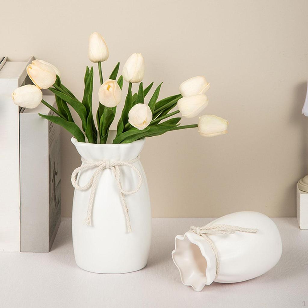Contemporary Floral Container,Simple Design Vase,Home Accent Piece for Living Room,Kitchen Shelf