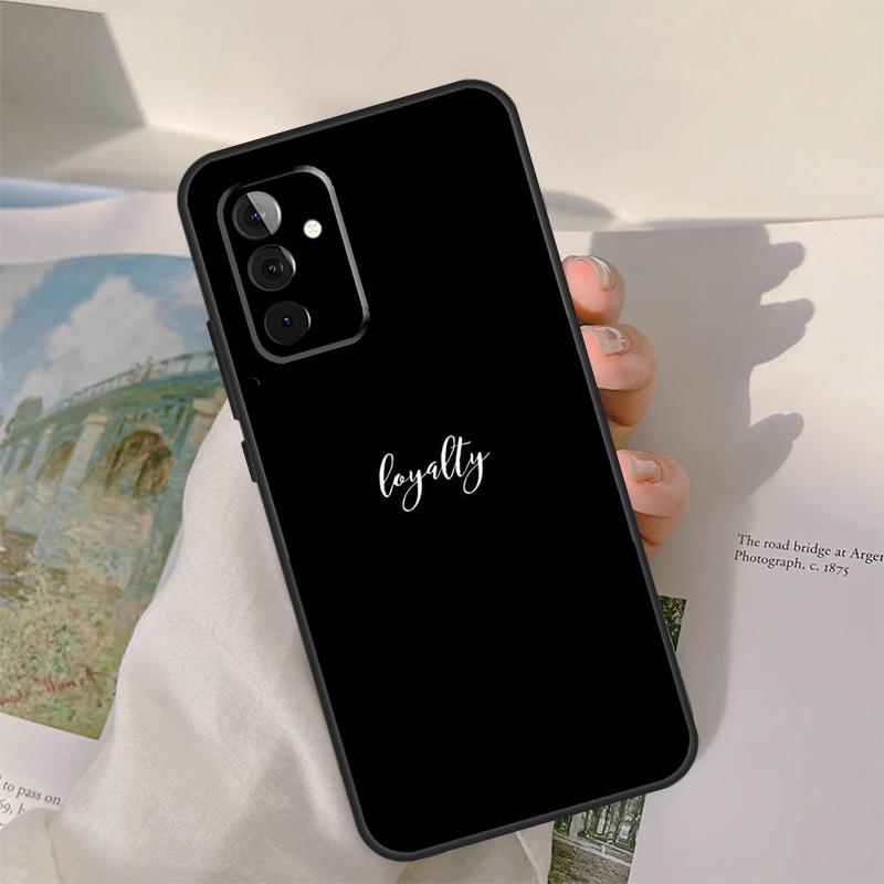 Simple Minamilst Black Quote Case For Samsung Galaxy A55 A35 A15 A32 A12 A22 A52 A06 A54 A34 A14 A56 A36 A26 A16 A13 A53