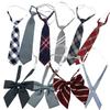 Fashion Short Striped Student Bow Tie Women's Shirt Bow Tie  Bowties Casual  Adjustable Rubber Band Neckties