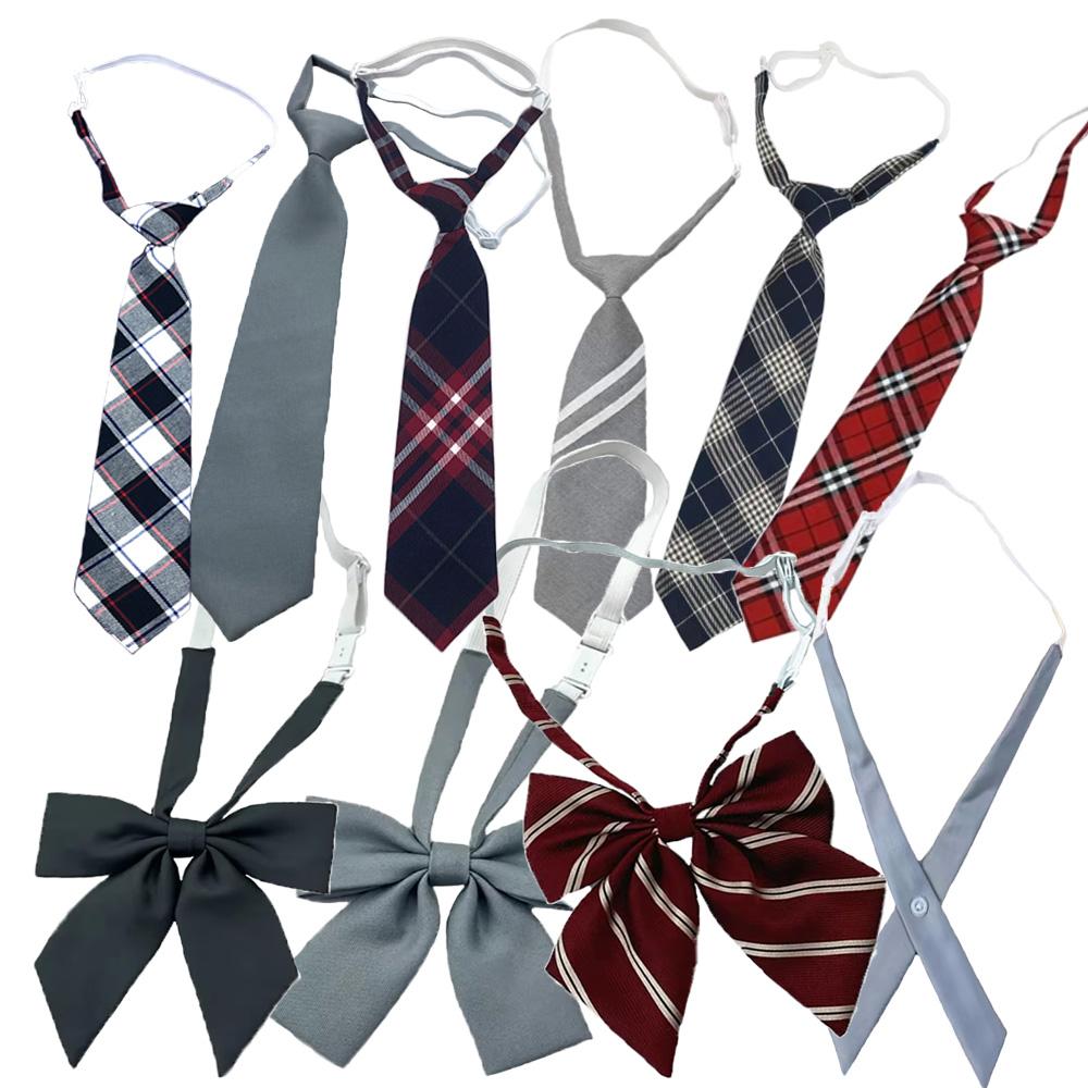 Fashion Short Striped Student Bow Tie Women's Shirt Bow Tie Bowties Casual Adjustable Rubber Band Neckties