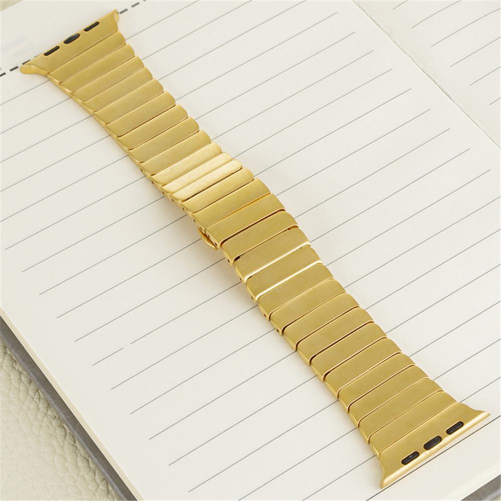 Official Stainless Band for Apple Watch 9 8 7 41mm 45mm Butterfly Clasp Watch Strap for IWatch Ultra 38 42mm 49mm Replacement Watch Band Accessories