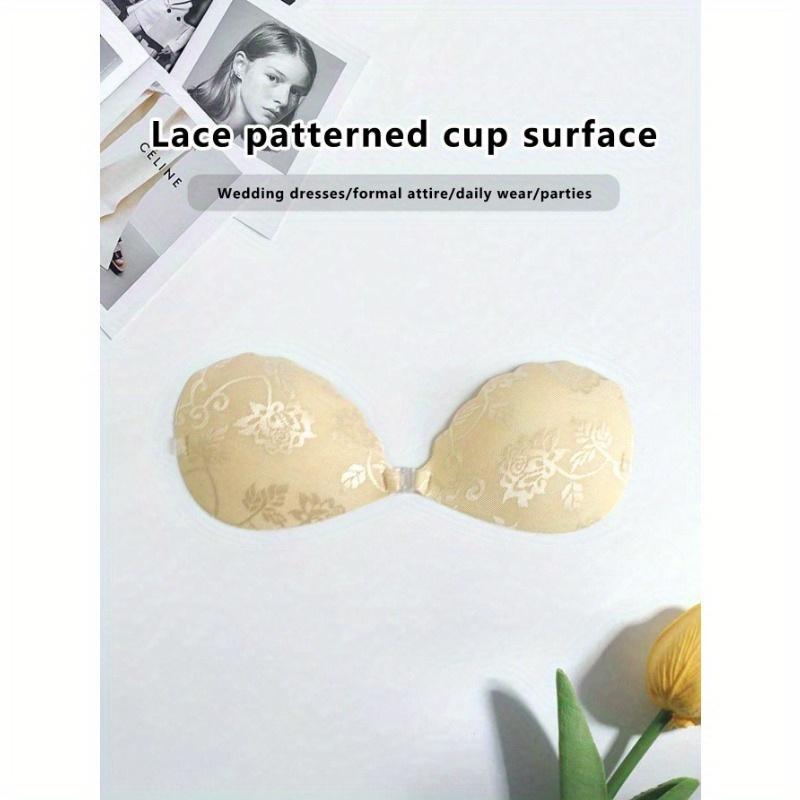 1pc Push Up Lace Invisible Push Up Bra With Transparent Straps For Women Wedding Dresses, Suspenders, Bras