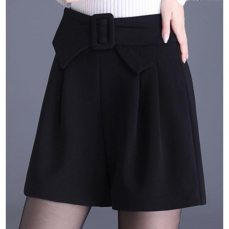 

2025 Autumn/Winter High-Waisted Slim A-Line Bow Shorts, Women s Bootcut, Elegant Style Outerwear 3XL [135-145 lbs]