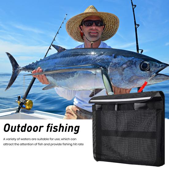 Boat Storage Bag Tear-Resistant Mesh Organizer Reflective Self-Adhesive Caddy for Gloves Tools Tackle Universal Ship Gear Holder