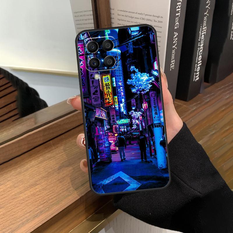 Japanese Night City Aesthetic Case For Samsung Galaxy M56 M16 M36 M33 M53 M13 M12 M32 M52 M20 M15 M55 M31 M14 M35 M34 M54