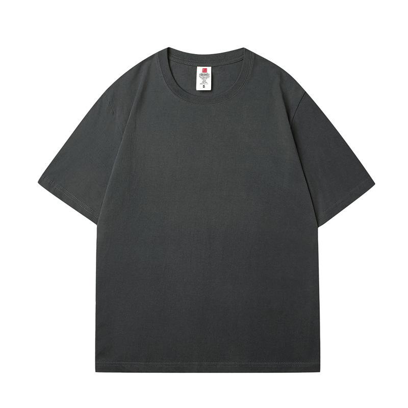 Men's Short Sleeved T-shirt Made 100% Pure Cotton  Summer Heavyweight Loose Oversized Top  Fashionable Round Neck Half Sleeved Casual T-shirt