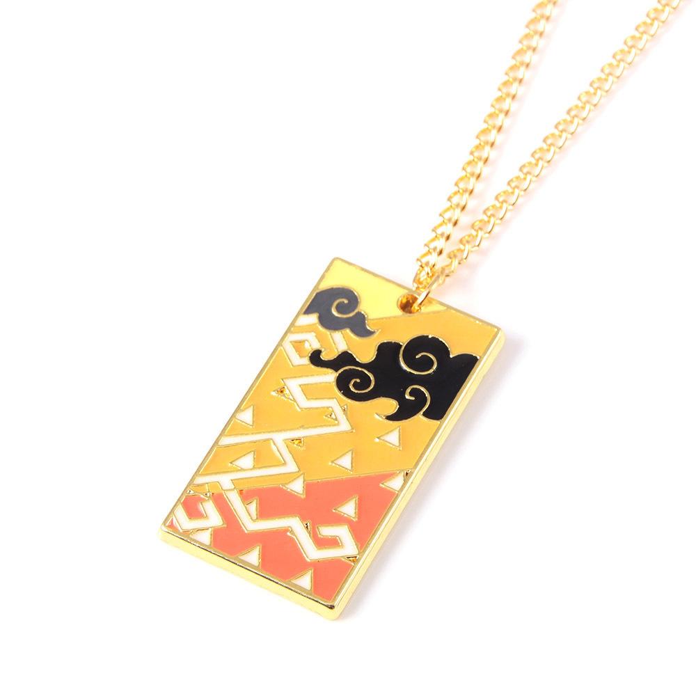 Demon Slayer Anime Pendant Necklace Tanjiro Hashira Metal Drip Oil Cartoon Accessory Cross Border Jewelry Supply