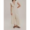 Foreign Trade Order CA Home 2025 Autumn New Lyocell Cotton Linen Retro Light Luxury Wide-Leg Pants Street Jumpsuit