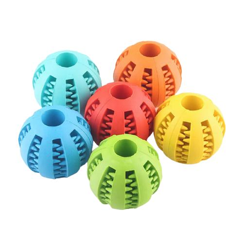 Hot Sale Pet Chew Toy Teeth Cleaning Ball Rubber Slow Food Feeder Clean Teeth Ball Toys for Dogs (Light Blue,S - 5cm) светло-синий