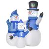 Snowman Christmas decoration, LED lights, 1.8 m, incl. blower, self-inflating