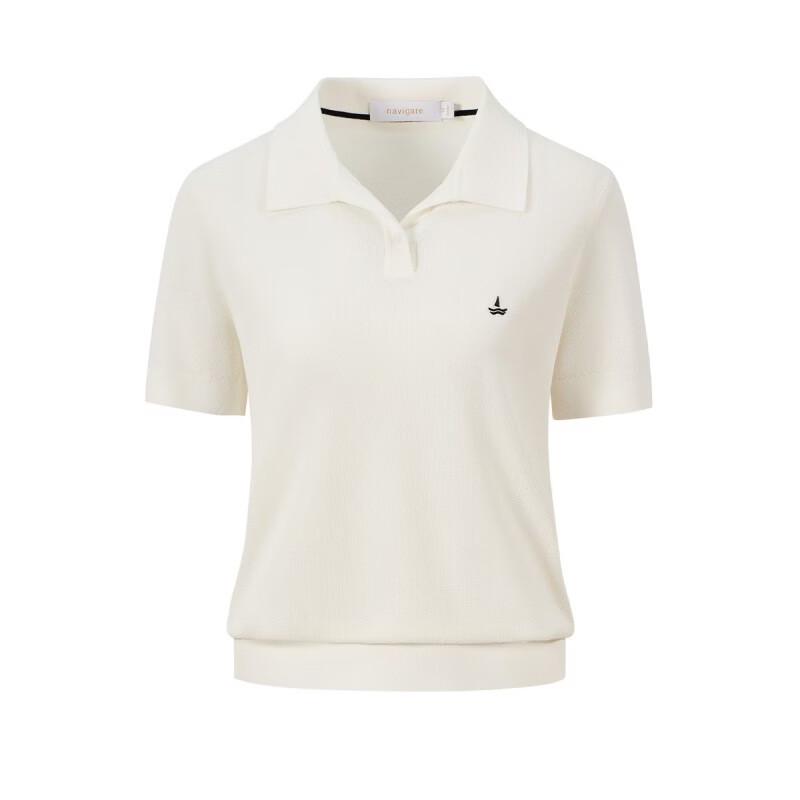 Navigare Women s Short Sleeve Polo Knit Shirt M