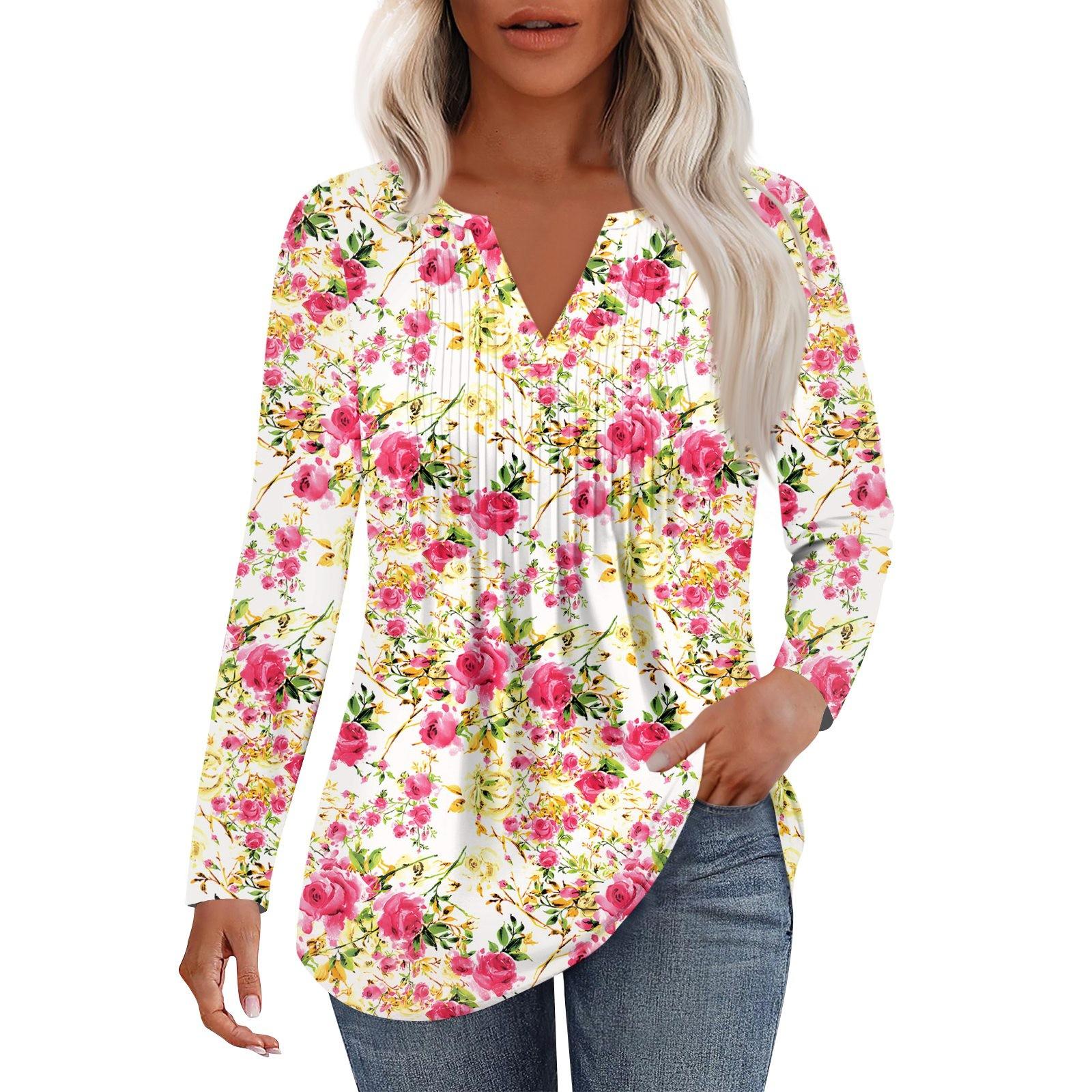 

Женская Мода Повседневная Плиссированная Футболка с V-образным Вырезом Однотонная с Длинным Рукавом Элегантные Топы XL жёлтый