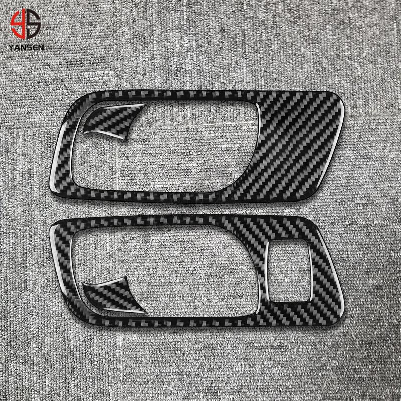Car Inner Door Handle Panel Cover Trim Carbon Fiber Sticker for Acura TSX 2004 2005 2006 2007 2008 Accessories