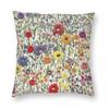 Cottagecore Wildflowers Pillowcase Polyester Linen Velvet Creative Zip Decor Pillow Case Room Cushion Case
