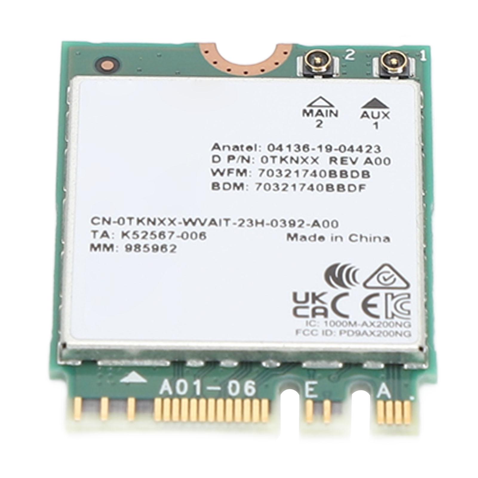 

1650X AX200 Настільна мережева карта 5G 2.4G Двохдіапазонний WiFi M.2 Інтерфейс Технологія MU MIMO Bluetooth