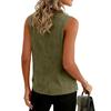 Women’s Textured Cotton Tank Top Crew Neck Sleeveless Relaxed Fit Casual Shirt Lightweight Summer Blouse for Daily Wear Work Travel Layering