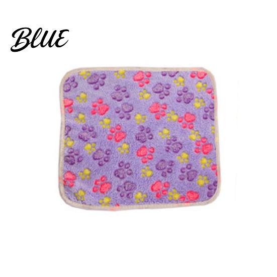 Dog Cat Bed Printed Cushion Portable Fleece Soft Comfortable Pet Blanket Paw Bone for Home