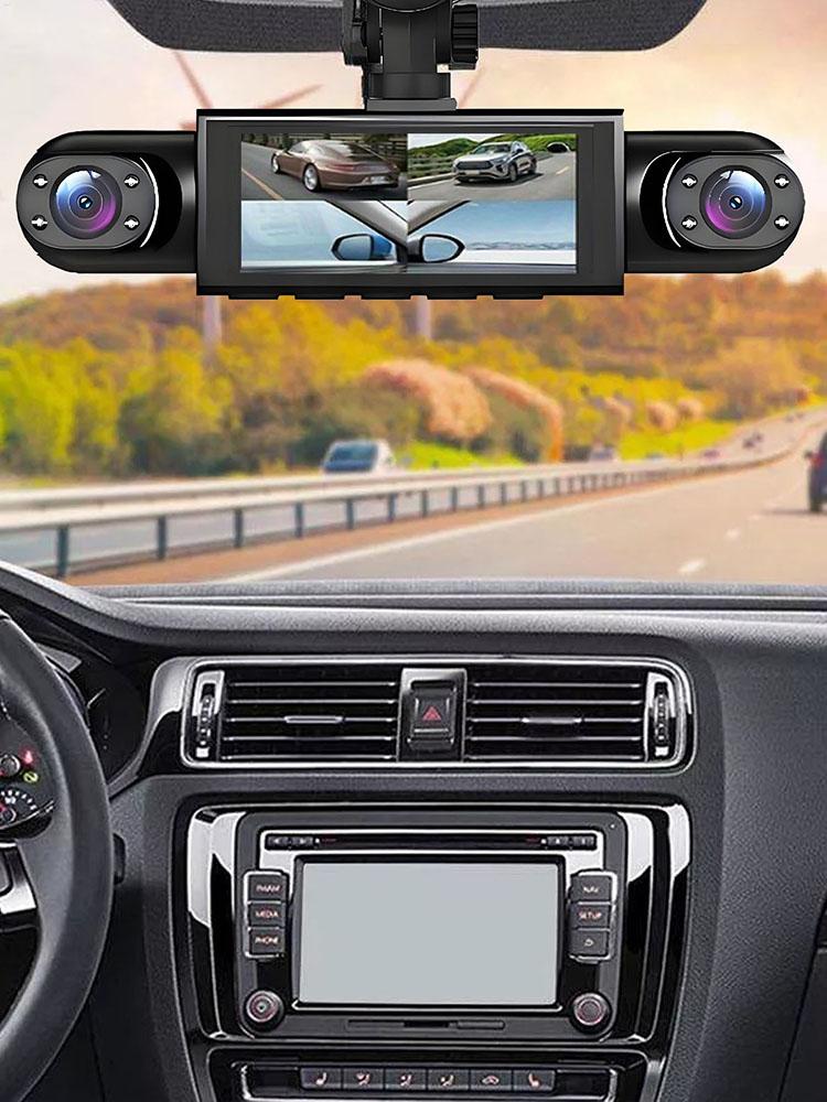 Video Camera for Car 4 Channel Dash Camera 1080P Monitor with 32G Card Rear Reversing Image for Left Right Front Blind Spot