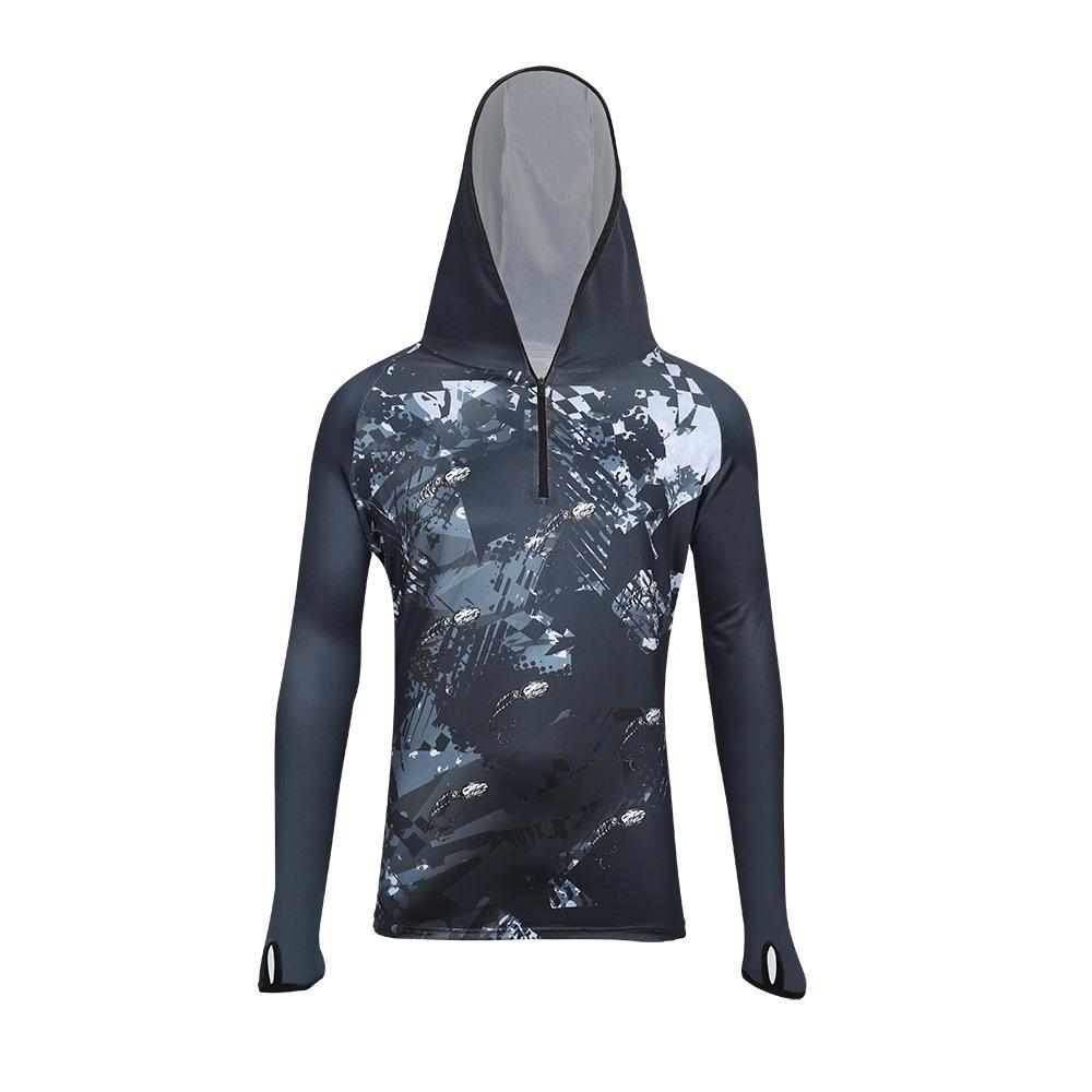 Men s Quick-Dry Breathable Sun Protection Fishing Hoodie Medium