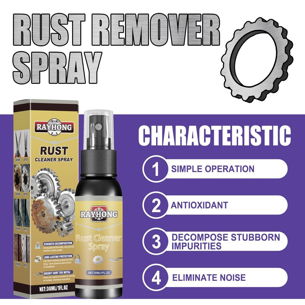 Rayhong Household Rust Remover, Removes Burn Marks from Kitchen Pots, Stainless Steel Rust Removal and Prevention, Cleaning and Stain Removal 30ml