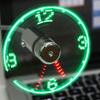 Kreative Mini USB-betriebene LED-Uhr Echtzeitanzeige Sommerkühlung Neon-Ventilator