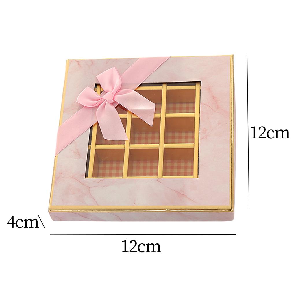 9 Grids Biscuit Boxes Packaging Lightweight Chocolate Display Box Multifunctional Valentines Cookie Boxes for Him Her Holiday
