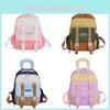 Cute Color-block Backpack For Boys And Girls Breathable Nylon School Bag