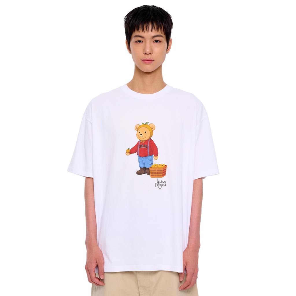 Aillaendeupeulojegteu Mandarine Bear T-Shirt (Ver.24) - White
