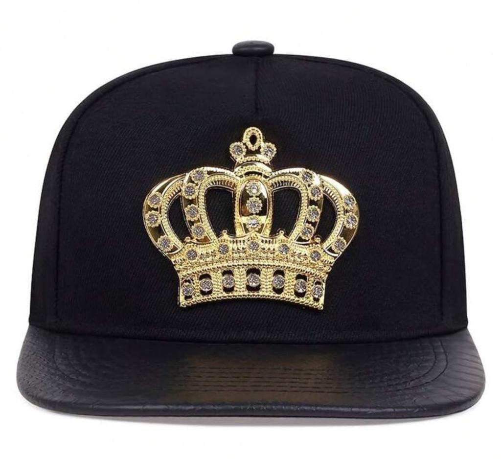 Sproutsy Men's Cool Hip Hop Crown Cap (Gold)