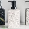 High End Stone Texture Ceramic Lotion Bottle for Home Hotel Multi Purpose Shampoo Hand Wash Bottle Durable Anti Slip Design