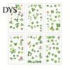Floral Scrapbook Supplies 6 Sheets/Set Natural Flower Stickers, Waterproof PVC Plants Decals, Retro Stickers Transparent Decorative for DIY