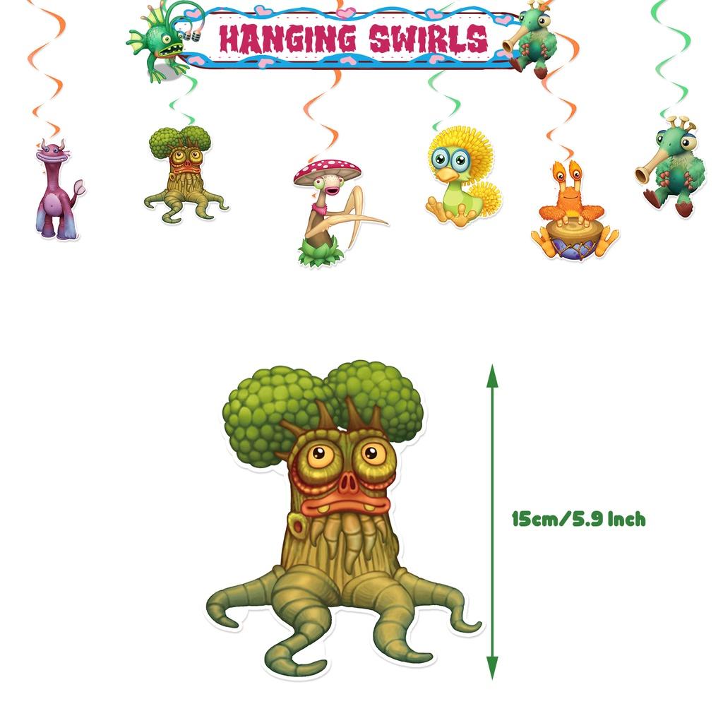 My Singing Monster Birthday Party Decorations Set Flag Balloons Cake Toppers And More